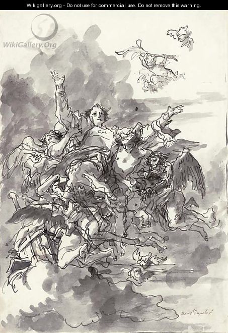 Saint Lawrence carried up to heaven by angels - Giovanni Domenico Tiepolo