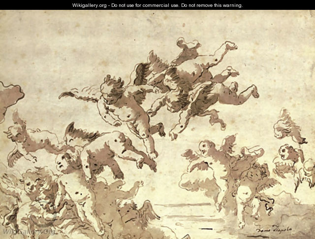 Putti in flight - Giovanni Domenico Tiepolo