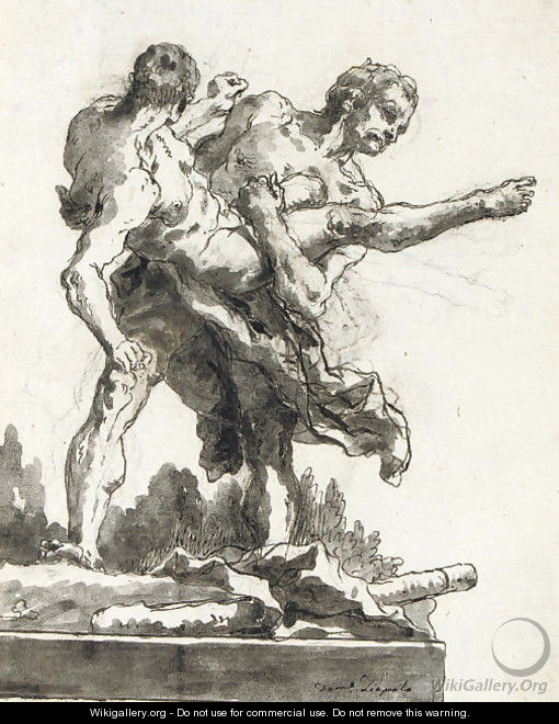Hercules and Antaeus 4 - Giovanni Domenico Tiepolo
