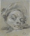 Head of a young man wearing a turban - Giovanni Domenico Tiepolo