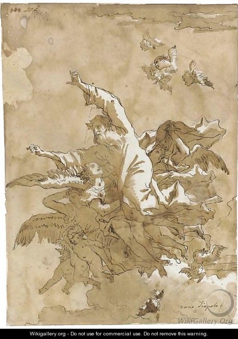 God the Father supported by angels and putti - Giovanni Domenico Tiepolo