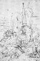 A warrior consulting magicians at a mausoleum - Giovanni Domenico Tiepolo