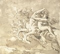 A centaur carrying off a nymph, accompanied by putti - Giovanni Domenico Tiepolo