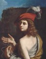 David holding a sling - Giovanni Francesco Guercino (BARBIERI)