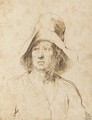 A man in a hat looking to the left, bust-length - Giovanni Francesco Guercino (BARBIERI)