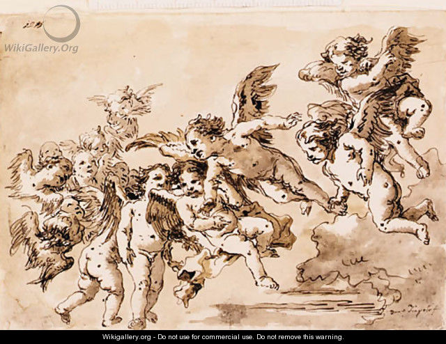Angels in Flight - Giovanni Domenico Tiepolo
