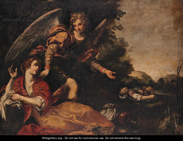 The Archangel Michael appearing to Hagar and Ishmael in the wildnerness - Giovanni Montini