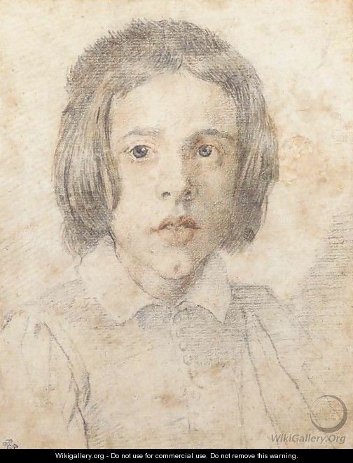 A young boy with long hair, bust-length - Gian Lorenzo Bernini