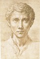 Head of a young man looking up - Girolamo Francesco Maria Mazzola (Parmigianino)