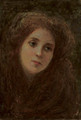 Ritratto di giovane donna con i capelli rossi, um 1880-82 - Giovanni Segantini