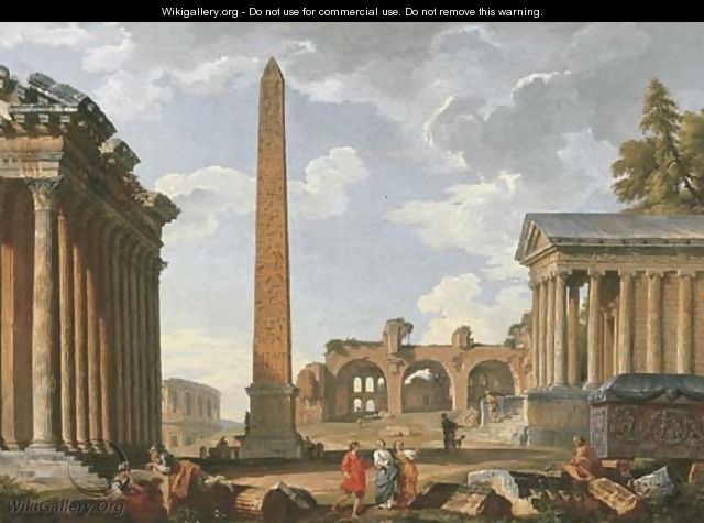 A Capriccio of classical ruins - Giovanni Paolo Panini