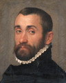 Portrait of a nobleman, bust-length, in black costume and a ruff - Giovanni Battista Moroni
