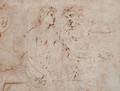 Un couple nu avec un enfant - Battista Franco