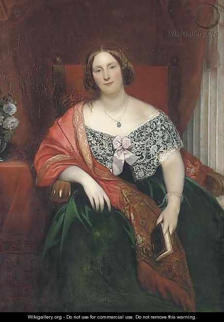 Portrait of Mary Viscountess Maynard (1794-1857) - Giovanni Battista Canivari