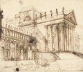 The portico and facade of an elaborate neo-classical building - Giovanni Battista Piranesi