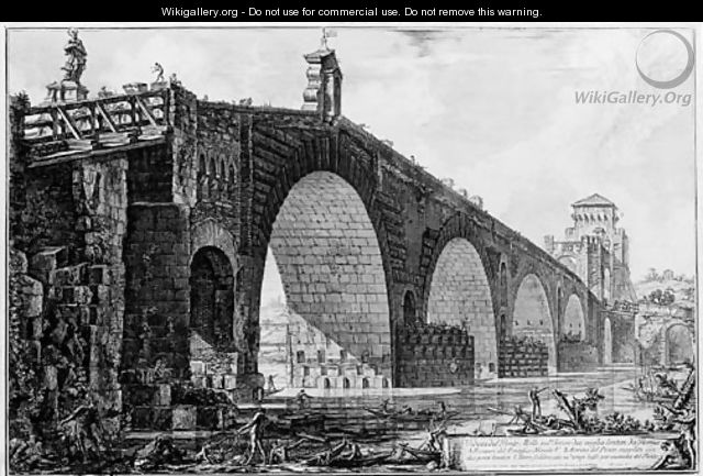 The Ponte Molle, from Vedute di Roma - Giovanni Battista Piranesi