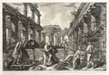 Differentes Vues de quelques Restes de trois grands Edifices qui subsistent encore dans le Milieu de l'ancienne Ville de Pesto - Giovanni Battista Piranesi