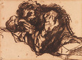 A man reclining, asleep - Giovanni Battista Piranesi