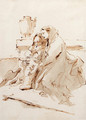 The Holy Family resting by an urn - Giovanni Battista Tiepolo