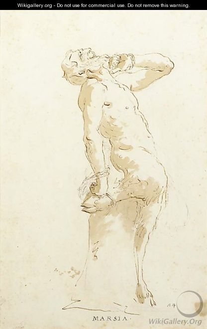 Marsyas standing in profile to the right - Giovanni Battista Tiepolo