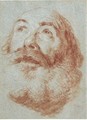 Head of an old man looking up - Giovanni Battista Tiepolo