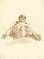 A man on a cloud seen da sotto in su - Giovanni Battista Tiepolo