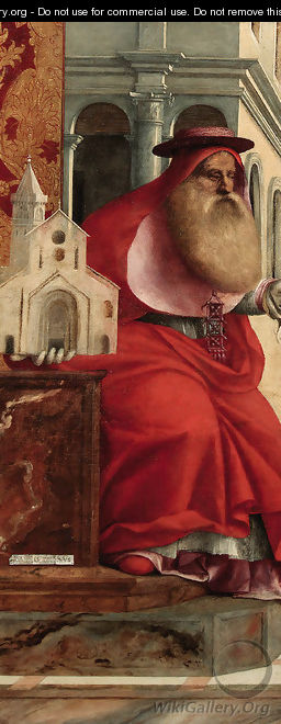 Saint Jerome a fragment from the altarpiece of S. Cristoforo della Pace of Murano - Giovanni Bellini