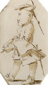 Caricature of a Gentleman, in profile to the left - Giovanni Battista Tiepolo