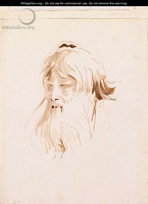A fantastic Head of a bearded Man - Giovanni Battista Tiepolo