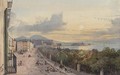 On the promenade at dusk, Naples - Giacinto Gigante