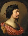 Portrait of King Frederick V of Bohemia, bust-length, in profile, a la Romaine, in a feigned oval cartouche - Gerrit Van Honthorst