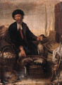 A poultry seller on a quay - Gerrit van Donck