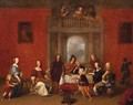 A group portrait of a family in an elegant interior - Gerrit Pietersz. Van Zijl