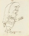 Caricature of a man pointing with his left arm - Gian Lorenzo Bernini
