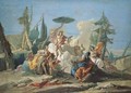 Apollo receiving Homage from the Muses - a modello - Giovanni Battista Tiepolo