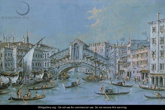 The Rialto Bridge, Venice - Giacomo Guardi