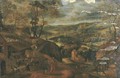 Autumn an extensive landscape with the vendange - Gillis Mostaert