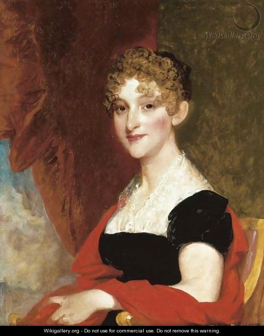 Portrait of Mrs. John Bartlett (1769-1839), half-length, seated in a gilt armchair - Gilbert Stuart