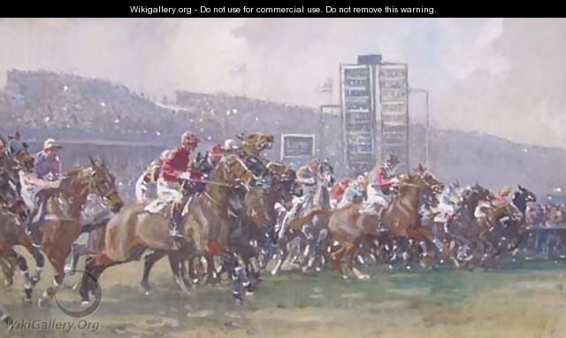 At the start, The Grand National - Gilbert Holiday