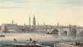 View of Old London Bridge from the south bank looking towards Fishmongers Hall and The Monument - Gideon Yates