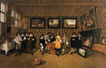 A group portrait of twelve gentlemen in an interior - Gillis Van Tilborch