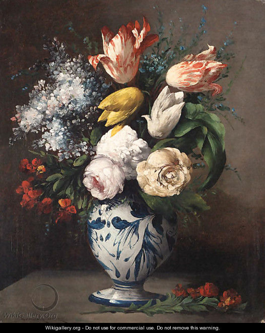 Vase of flowers - Germain Theodure Clement Ribot
