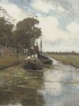 Along a canal in autumn - Gerhard Arij Ludwig Morgenstje Munthe