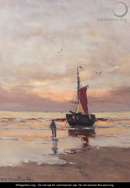 A bomschuit at sunset - Gerhard Arij Ludwig Morgenstje Munthe