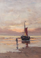 A bomschuit at sunset - Gerhard Arij Ludwig Morgenstje Munthe