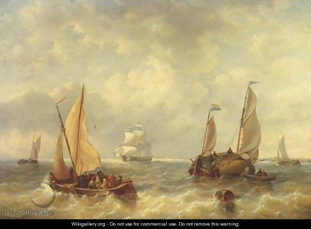 Shipping activity in a river estuary - George Willem Opdenhoff