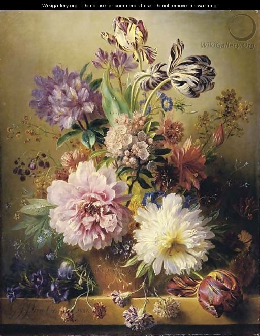 An opulent flower still life - George Jacobus Johannes Van Os