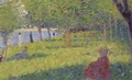 Femmes assises (Etude pour Un dimanche apres-midi aA  l'Ile de la Grande Jatte) - Georges Seurat