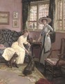 The Drawing Room at No. 26 Tite Street, Chelsea A Portrait of the artist's wife and sister-in-law - George Percy Jacomb-Hood