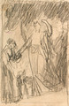 Study of a figure kneeling before and angel - George Romney